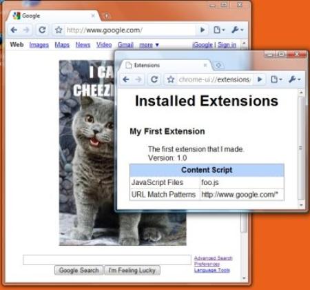 Google Chrome extensiones