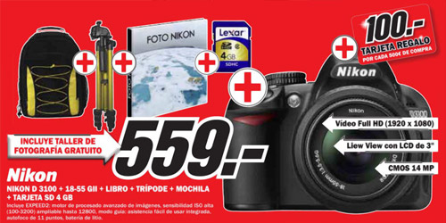 Honesto preocupación oración Oferta de la Nikon D3100 en Media Markt - Republica.com