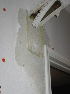 Reparar desconchones en paredes