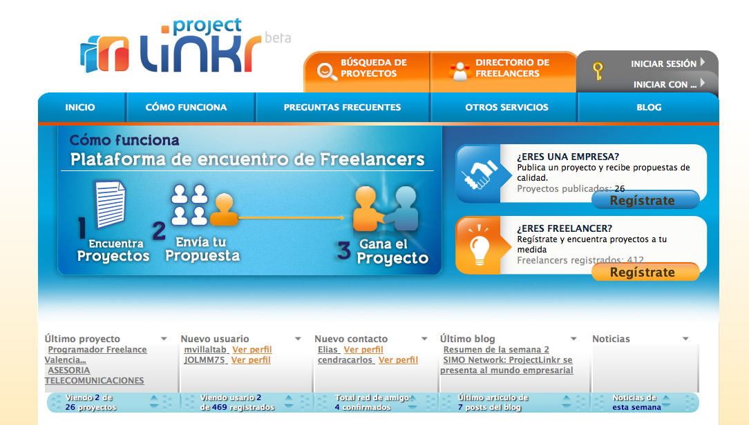 Projectlinkr, la plataforma para profesionales independientes
