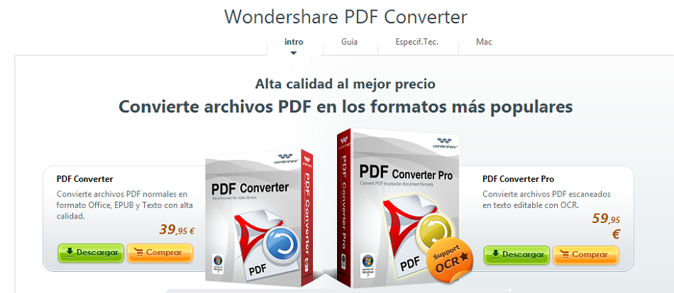Llega el primer conversor Wondershare que transforma múltiples archivos PDF en otros formatos
