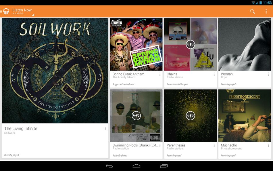 Dos nuevos widgets en Google Play Music