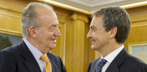 El Rey despacha con Zapatero tras abandonar la Clínica Planas
