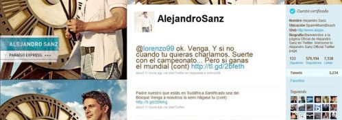 Alejandro Sanz y Jorge Lorenzo, pique en Twitter