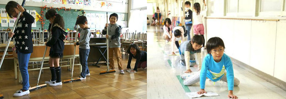 Respecto a Irradiar hijo Los niños japoneses limpian los baños de su escuela - Republica.com