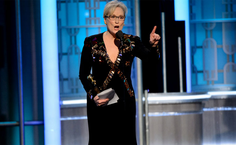 Meryl Streep critica a Trump y el presidente electo le responde que es una 'lacaya de Hillary'