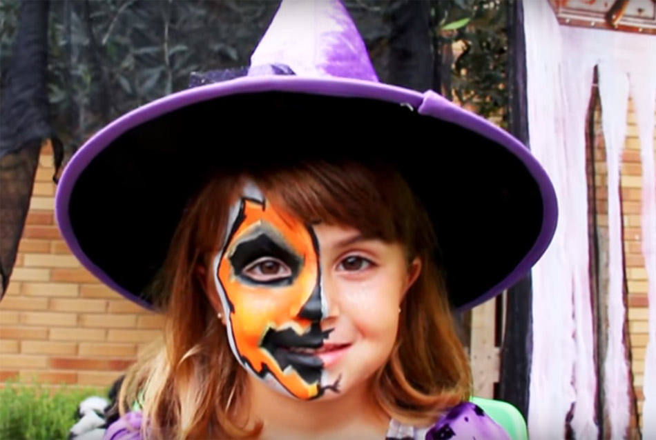 Vídeo] Maquillaje de calabaza para un disfraz infantil de bruja -  