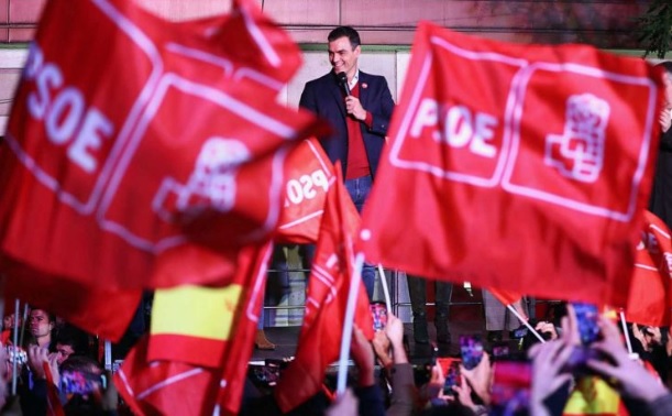 Pedro Sánchez en la noche electoral del 10N de 2019.
