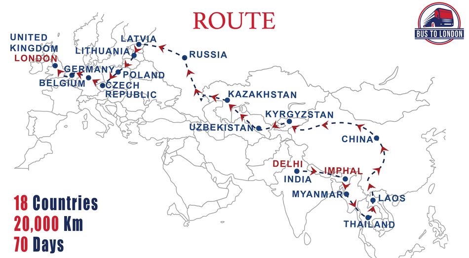 De India a Londres en autobús, una aventura única