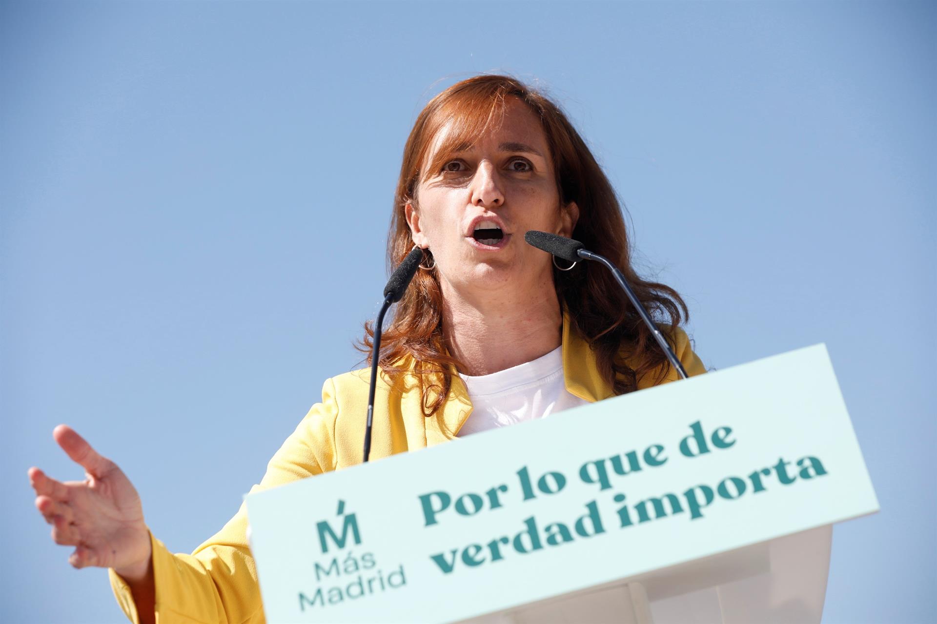 Mónica García, lideresa de Más Madrid.