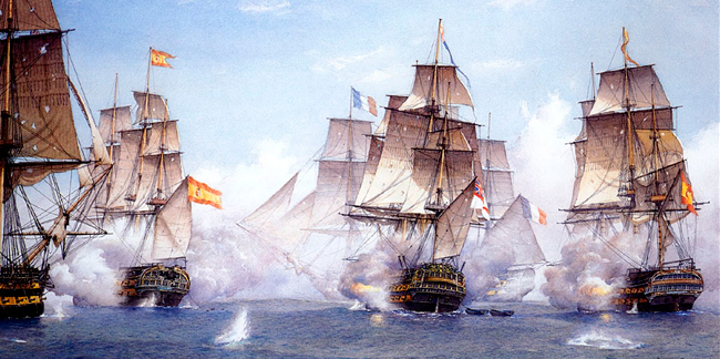 Batalla de Trafalgar, el 21 de octubre de 1805.