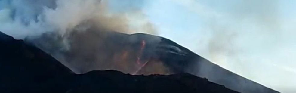 El cono interno colapsa sobre sí mismo y provoca un nuevo cambio en la morfología del volcán de La Palma