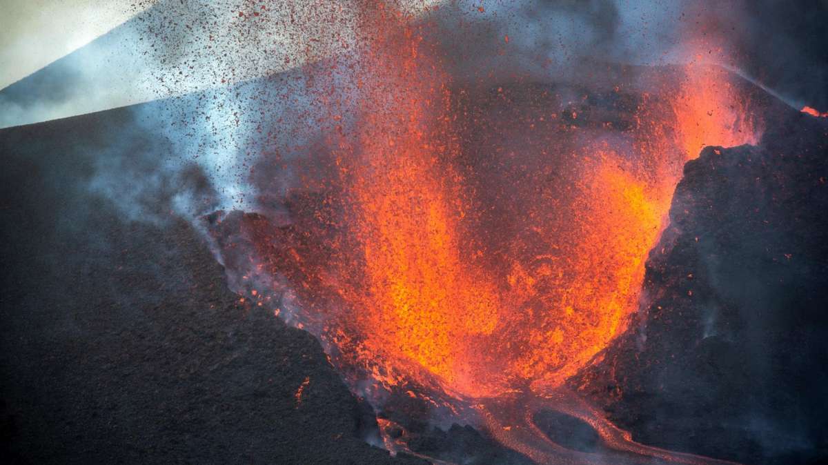 El volcán de La Palma, en plena erupción