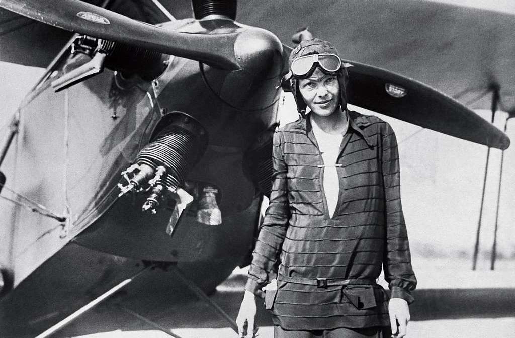 La aviadora Amelia Earhart.