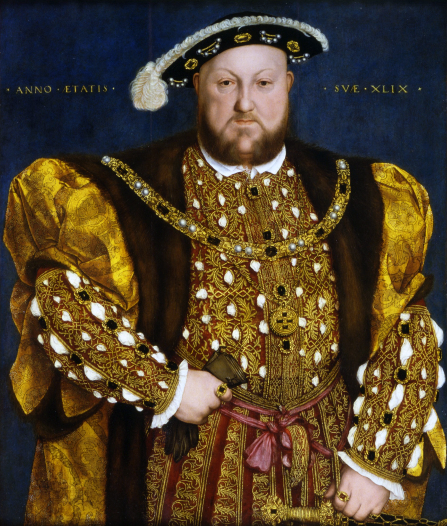 Enrique VIII de Inglaterra, retrato de Hans Holbein el Joven.