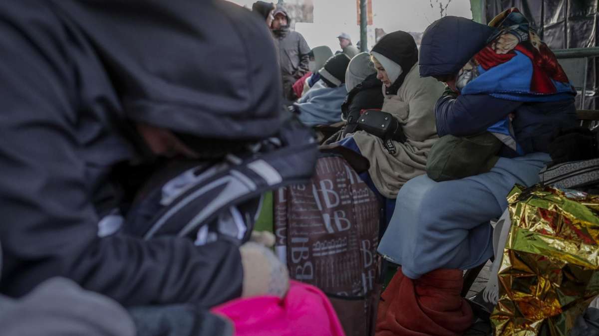 Ucrania éxodo de refugiados