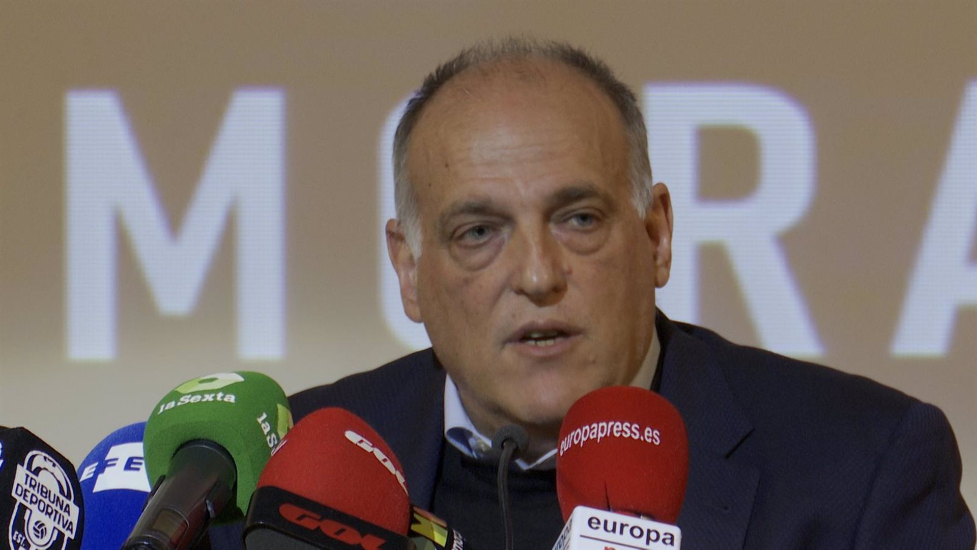Tebas: "Florentino Pérez prepara un proyecto contra la Premier que nuevamente será un fracaso"