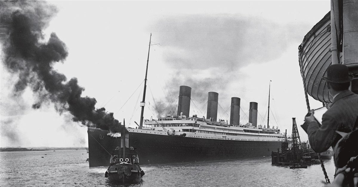 El Titanic el día que inició su viaje.