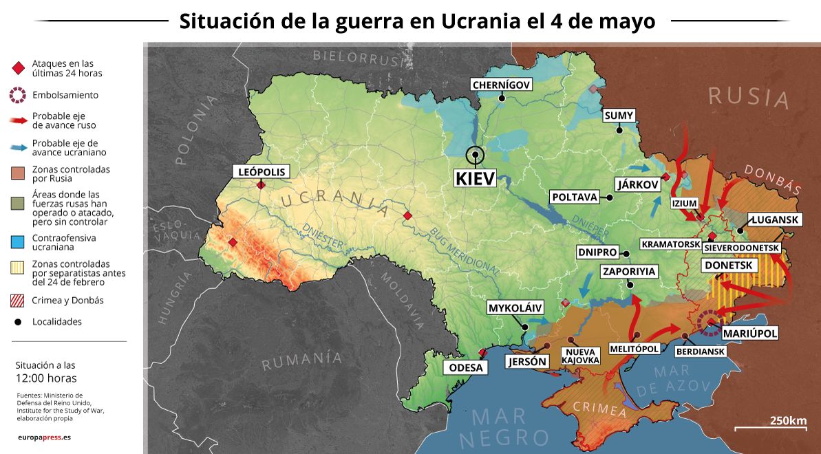 mapa Ucrania