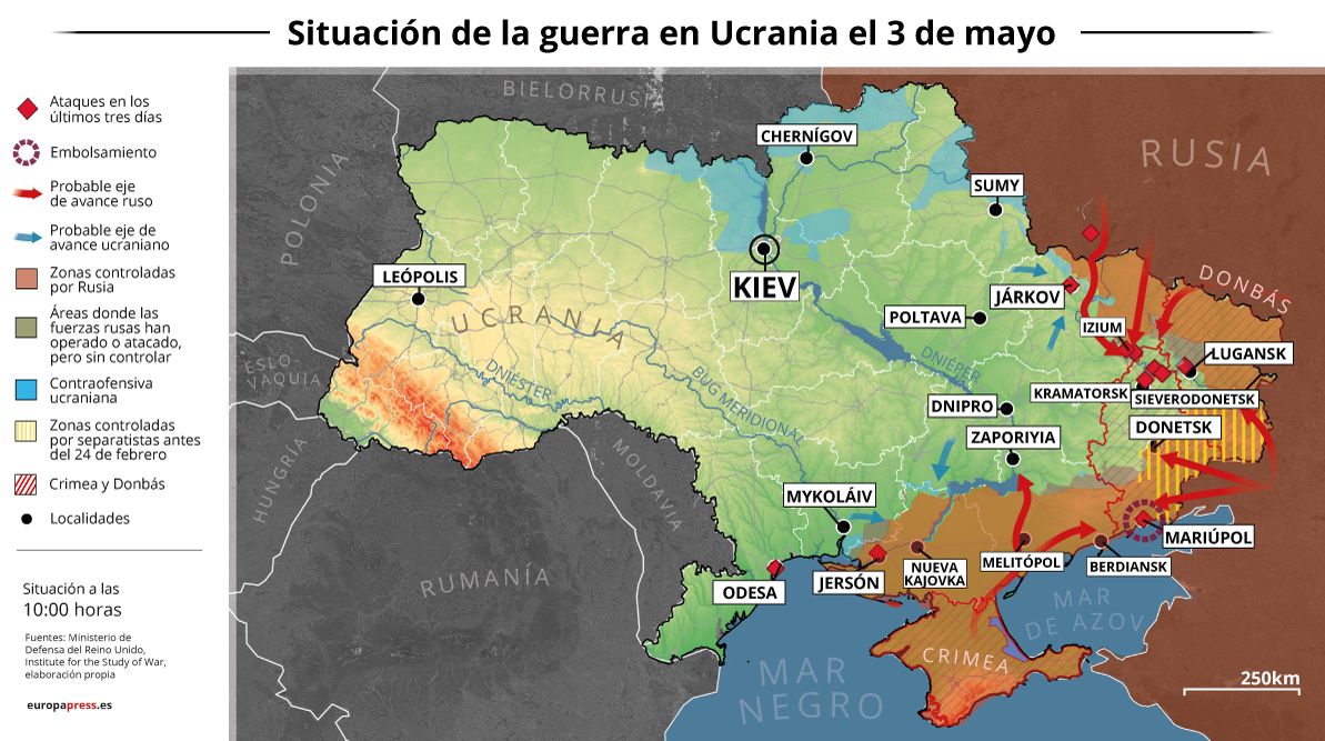 mapa Ucrania 3 mayo