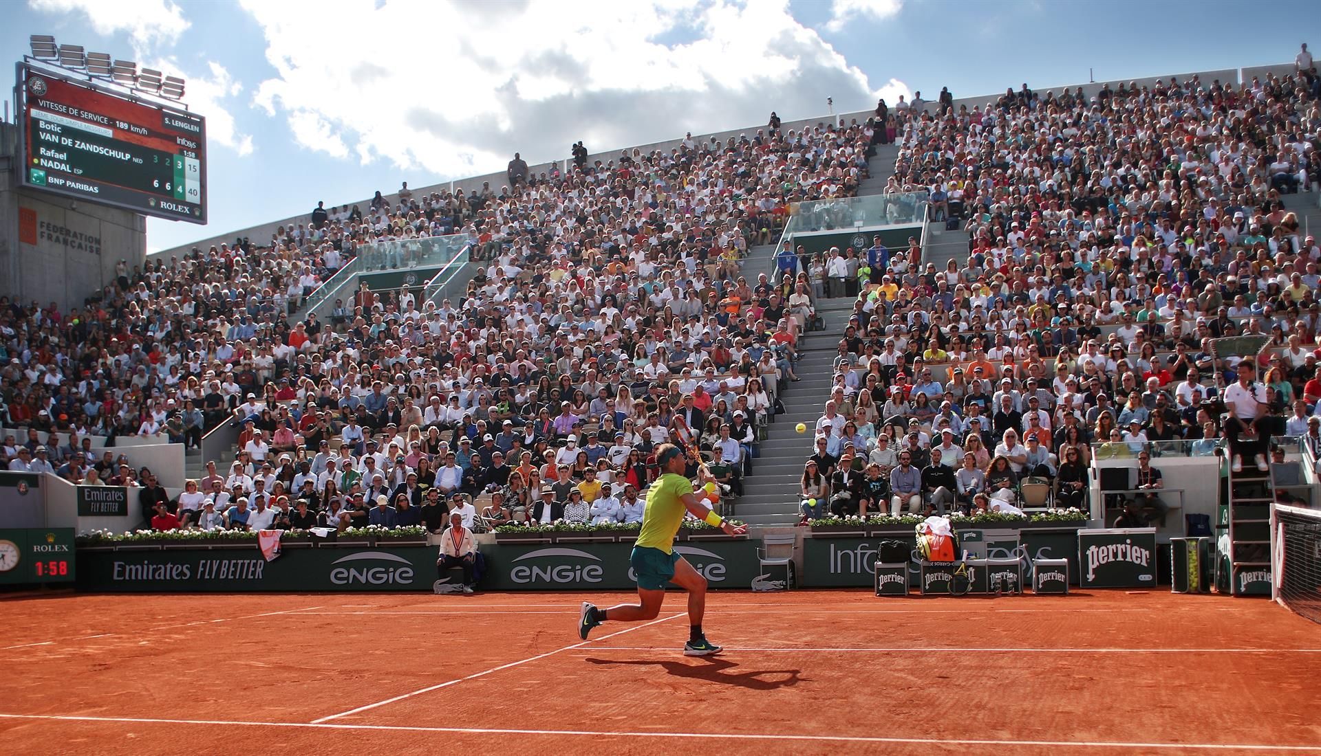 Rafa Nadal, en su partido de dieciseisavos de Roland Garros