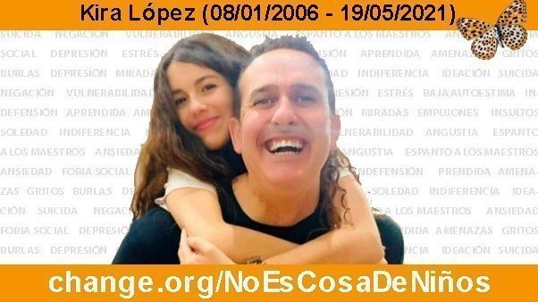 José Manuel López con su hija Kira en una imagen que encabeza la recogida de firmas en change.org