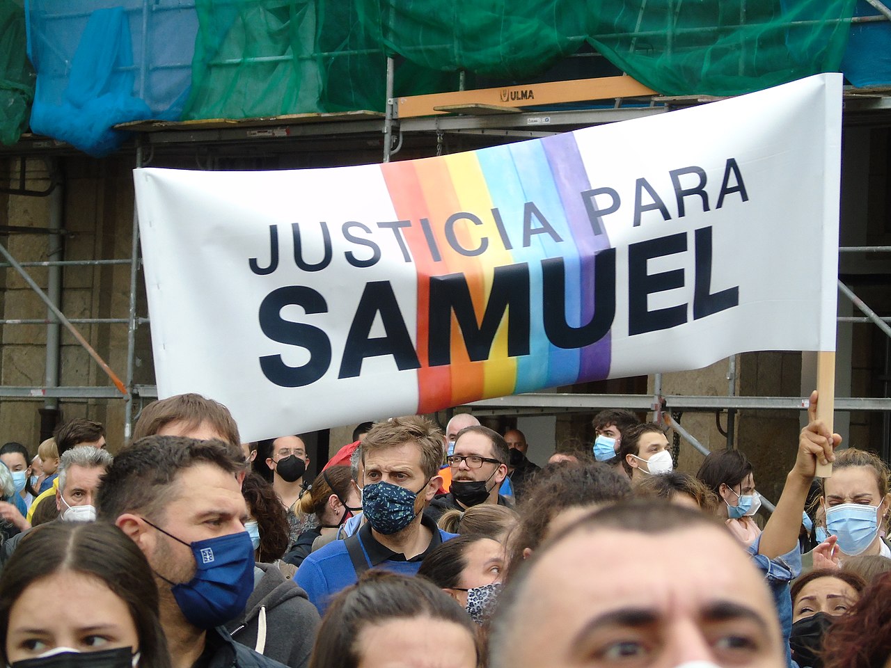 Manifestación A Coruña tras el asesinato de Samuel Luiz. 