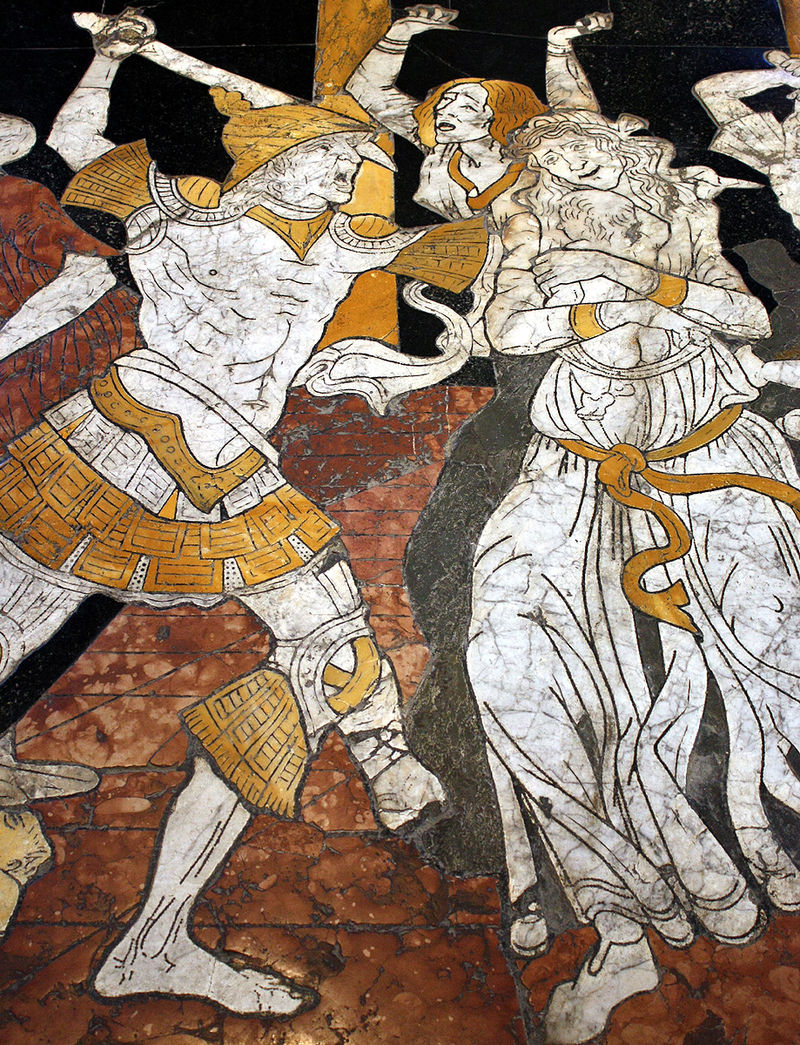 Detalle del pavimento de la Catedral de Siena, 'La matanza de los inocentes'