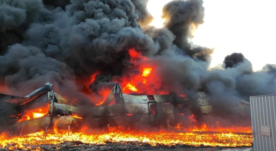Foto de arhivo de una explosión en Ucrania.