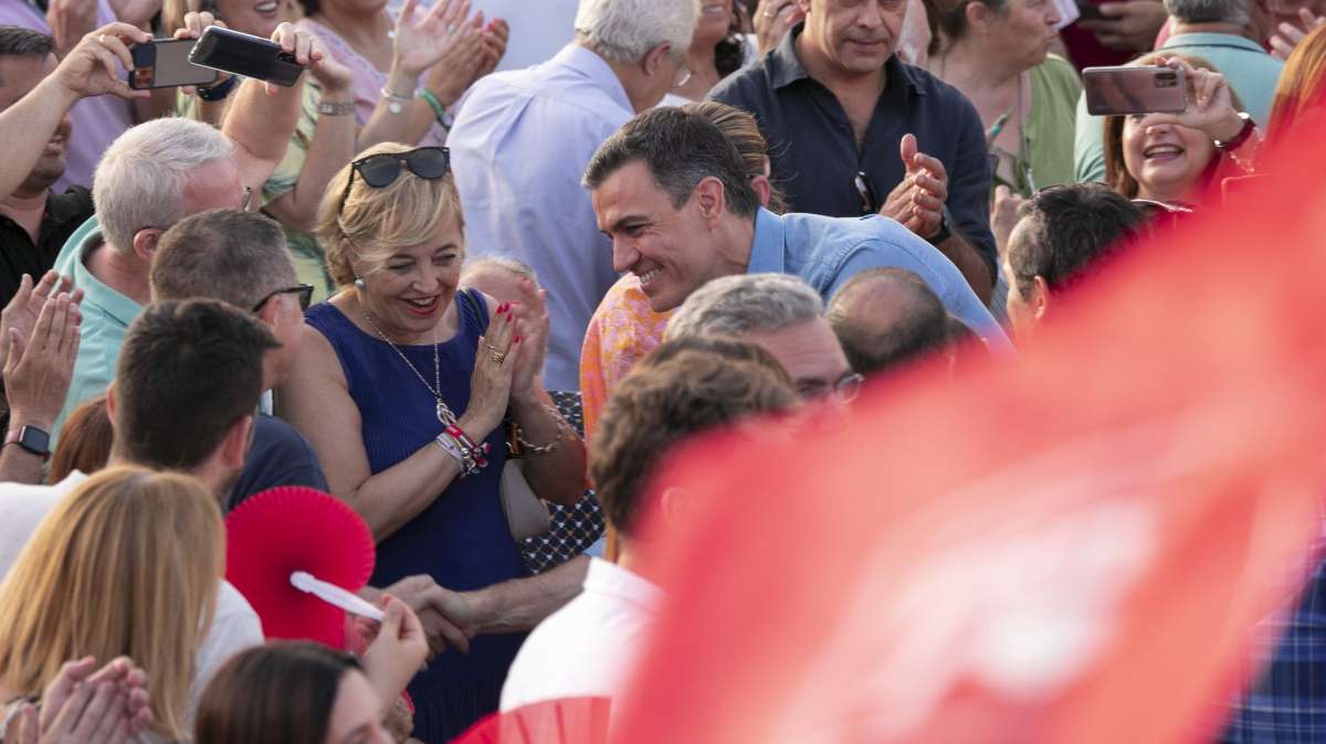 Pedro Sánchez en un acto de campaña en las pasadas elecciones andaluzas
