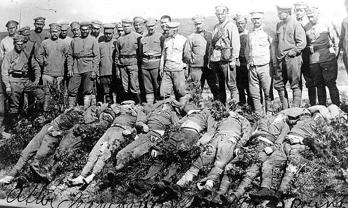 Soldados checoslovacos asesinados por bolcheviques en 1918