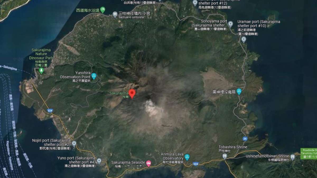 Ordenan la evacuación de las zonas pobladas más cercanas al volcán japonés Sakurajima
