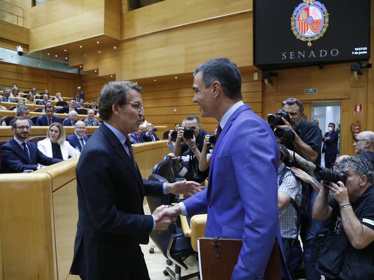 Sánchez y Feijóo se verán las caras en el Senado.