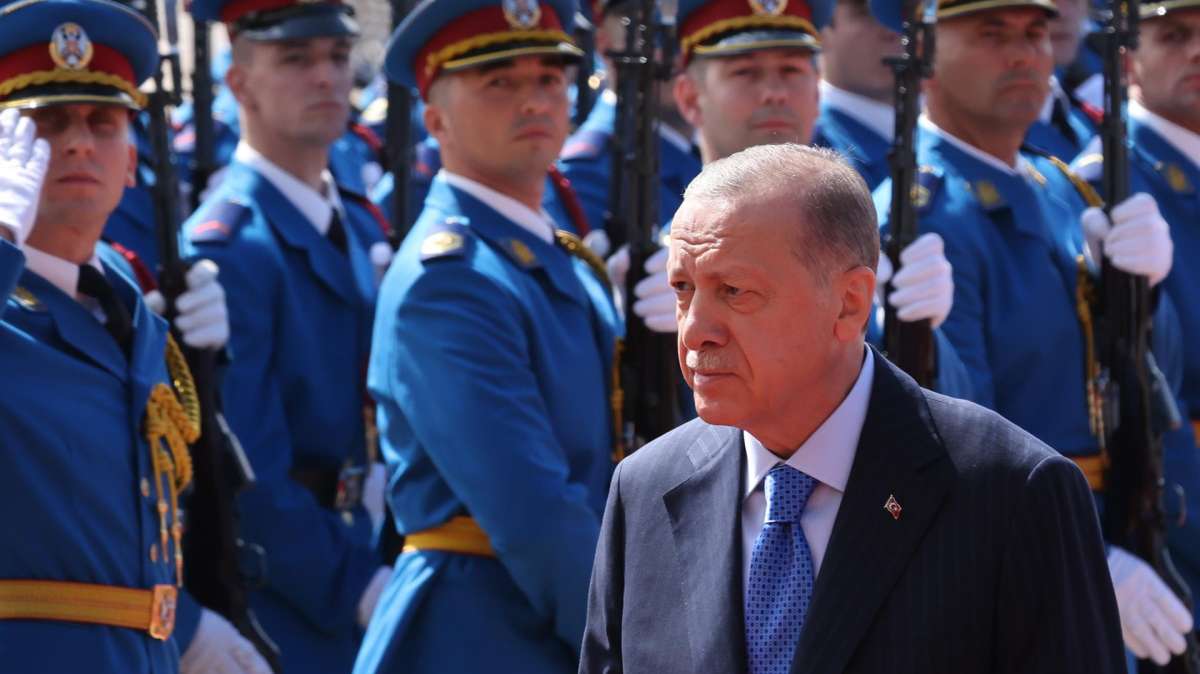 Recep Tayyip Erdogan en su visita a Serbia