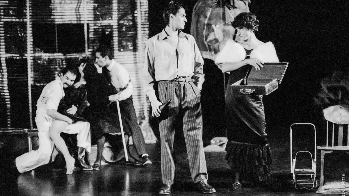 Escena del musical West Side Story en 1957