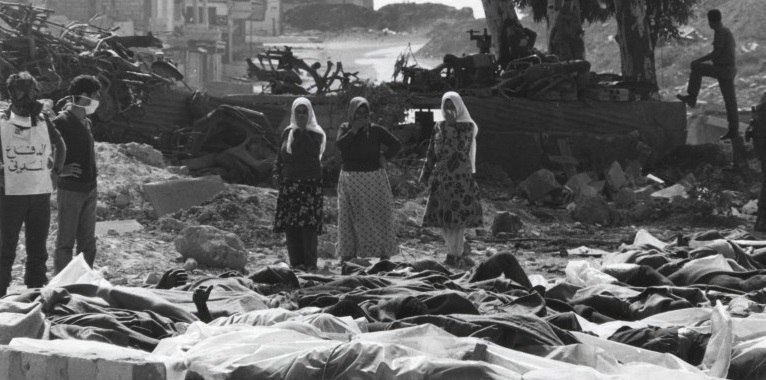 Imagen tras la masacre de Sabra y Chatila