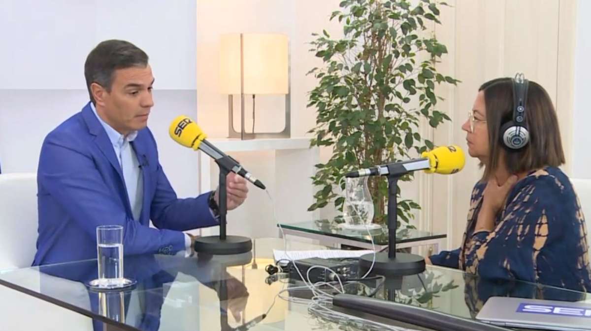 Pedro Sánchez durante su entrevista en la Cadena Ser