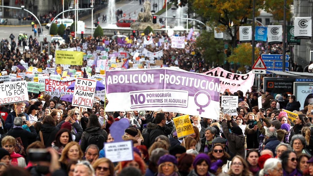 Movilización en Madrid para pedir el fin de la violencia de género.