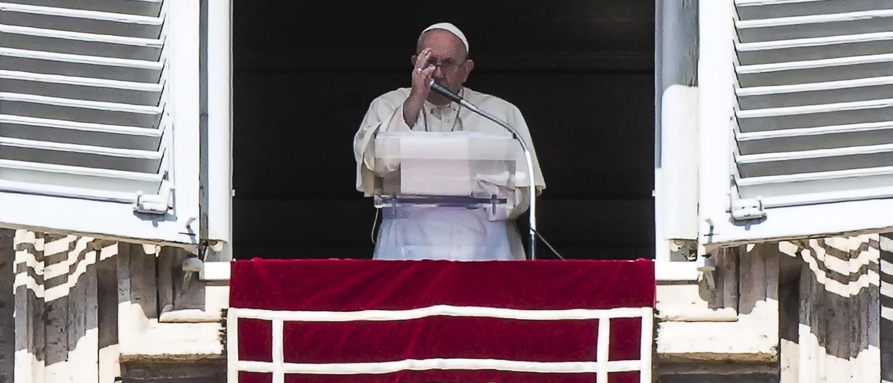 El Papa Francisco durante el Ángelus de este domingo en el Vaticano.