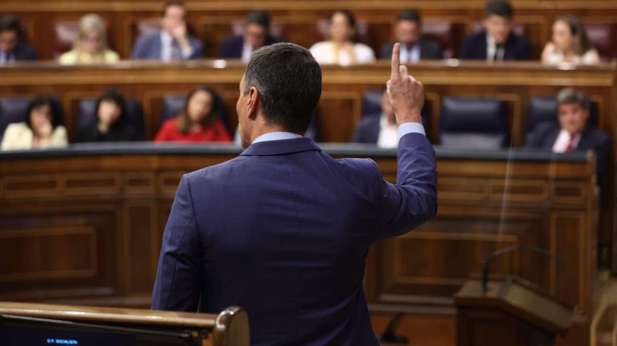 Sánchez, en una de sus intervenciones en el Congreso