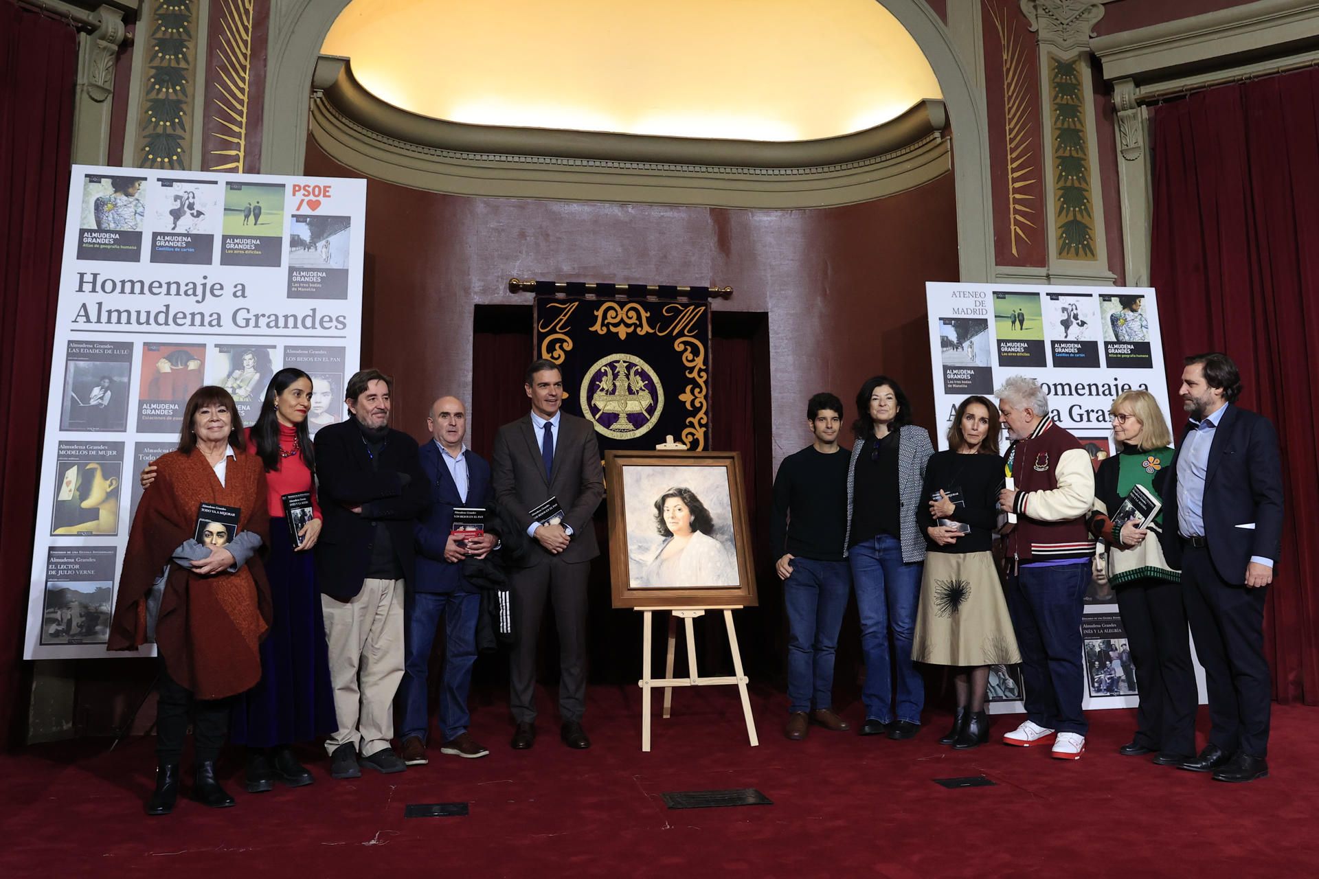 Homenaje que organizó el PSOE a la escritora Almudena Grandes, fallecida hace un año, este lunes en el Ateneo