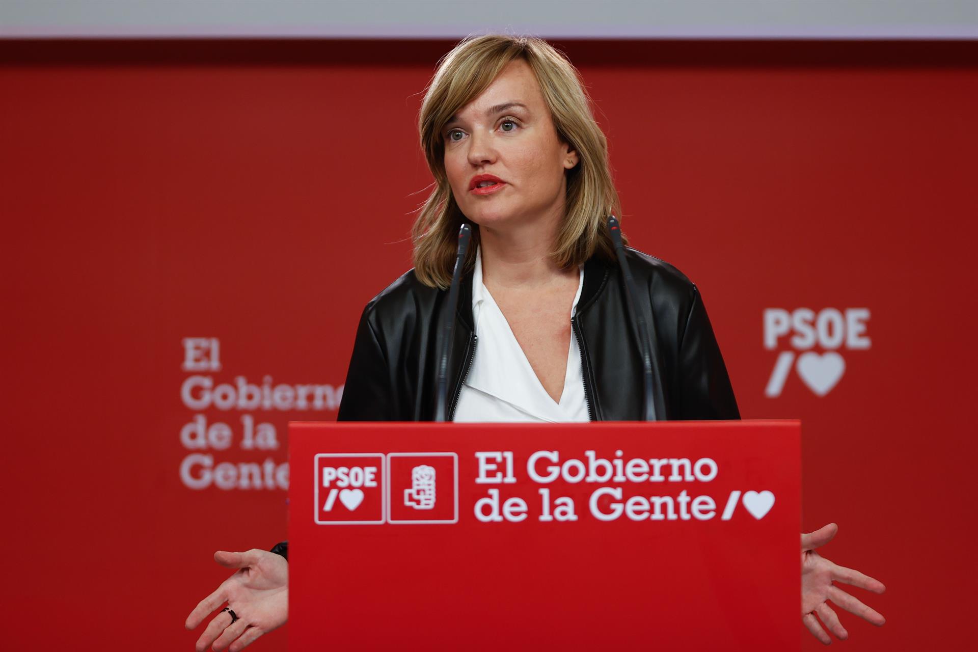 La portavoz del PSOE y ministra de Educación y FP, Pilar Alegría