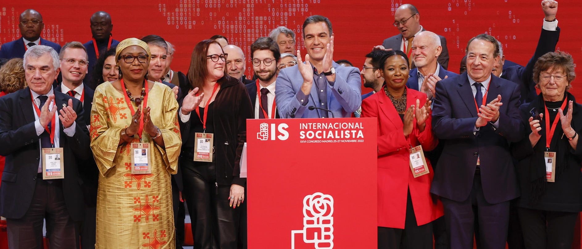 Pedro Sánchez en la clausura del congreso de la Internacional Socialista