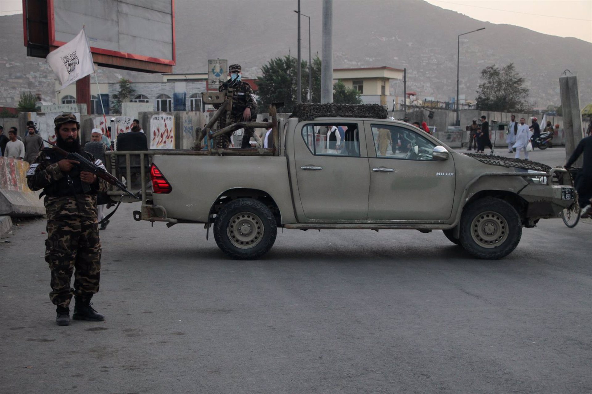 Milicianos talibanes en Kabul