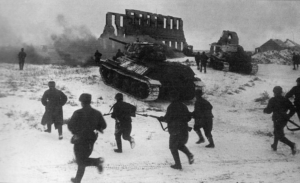 Fuerzas soviéticas en la Operación Anillo, en enero de 1943.