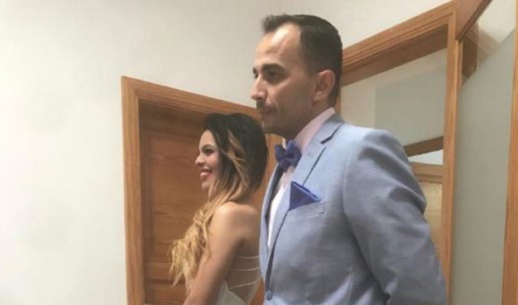 Raúl Díaz y Romina Celeste el día de su boda