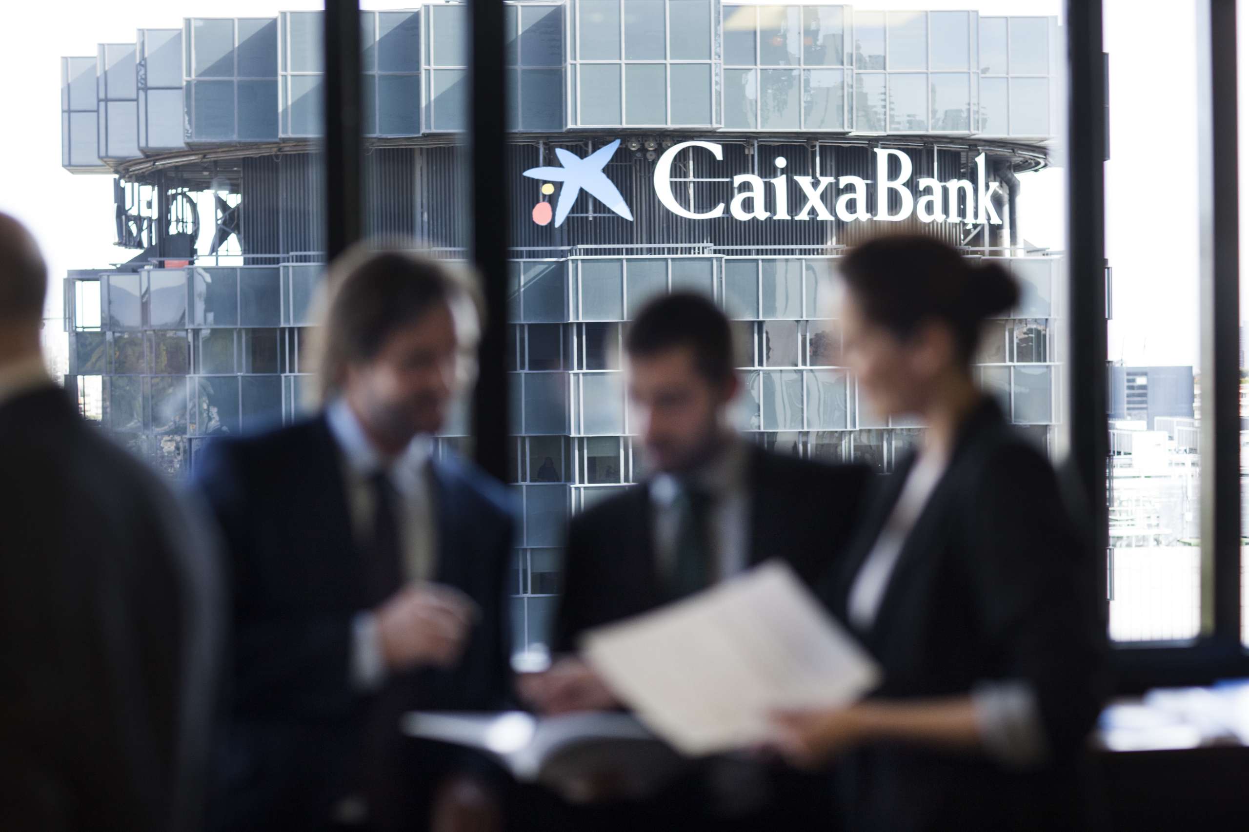 Trabajadores de CaixaBank.
