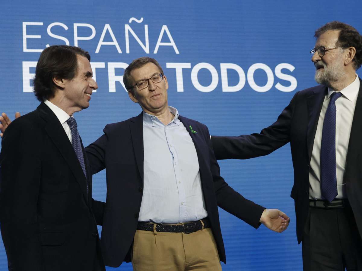 Aznar, Rajoy y Feijóo y el tren de la risa
