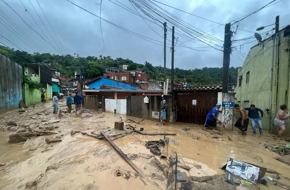 Imagen de la destrucción provocada por las lluvias torrenciales en Brasil.