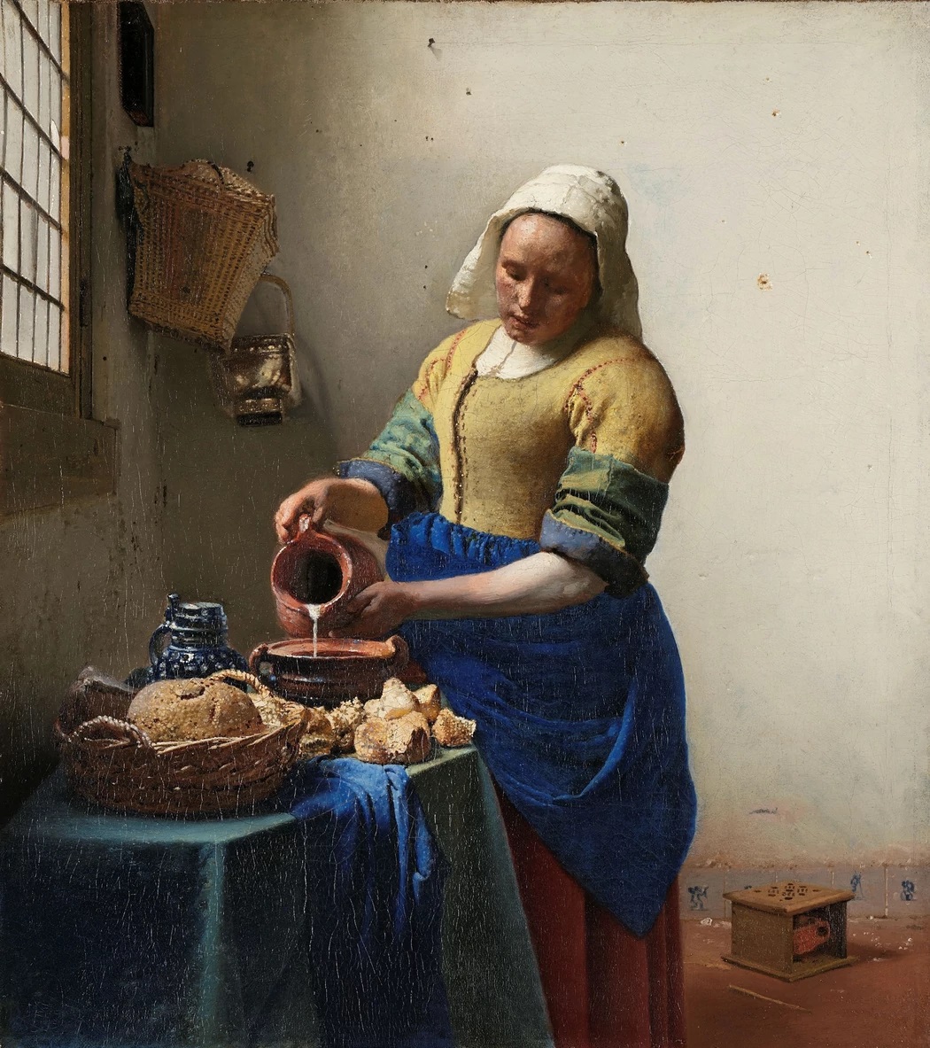 'La Lechera', obra cumbre de Johannes Vermeer.